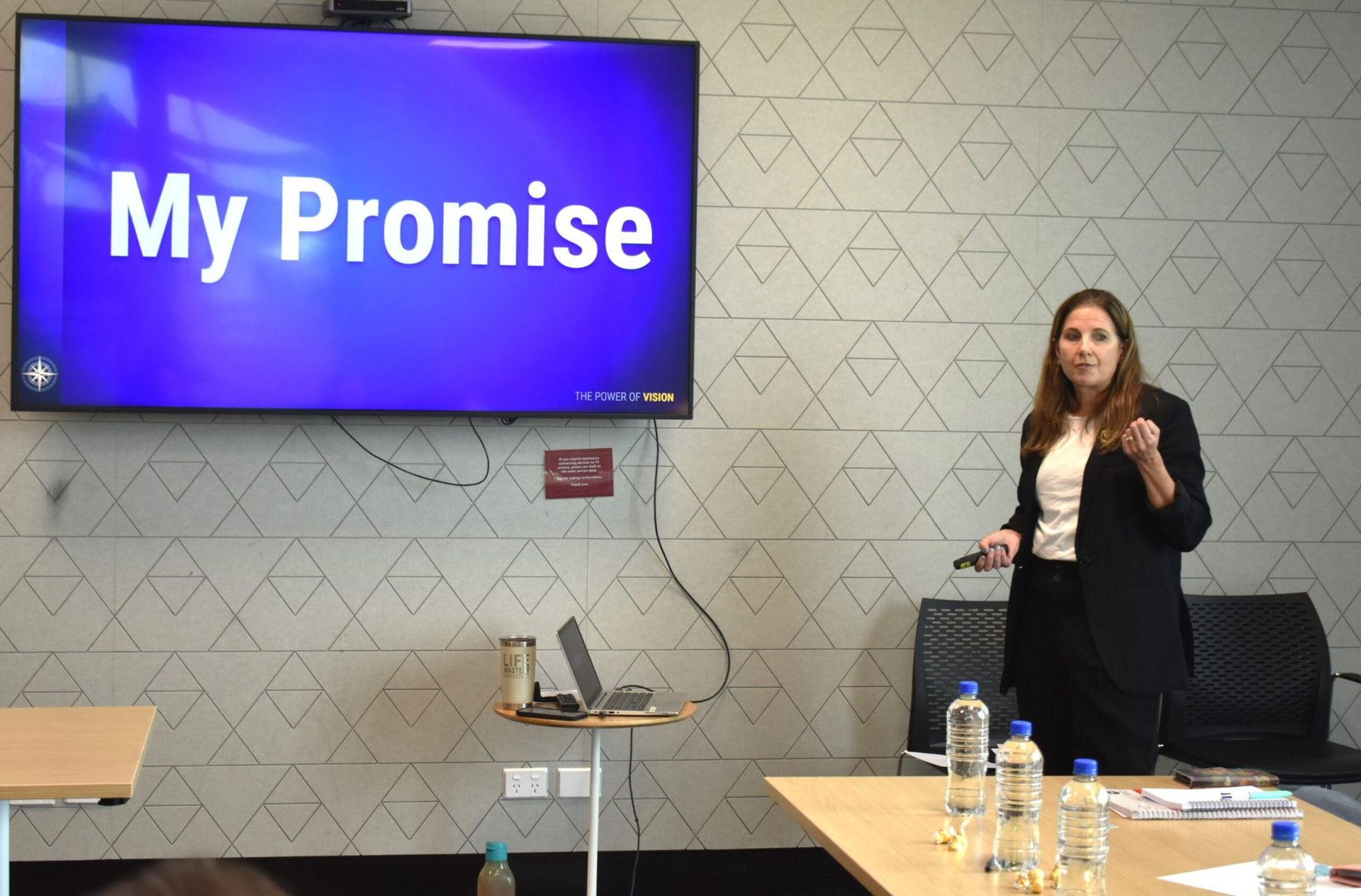 Paulette Coombes speaking to an audience